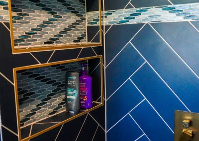 Elegant tile design in a shower