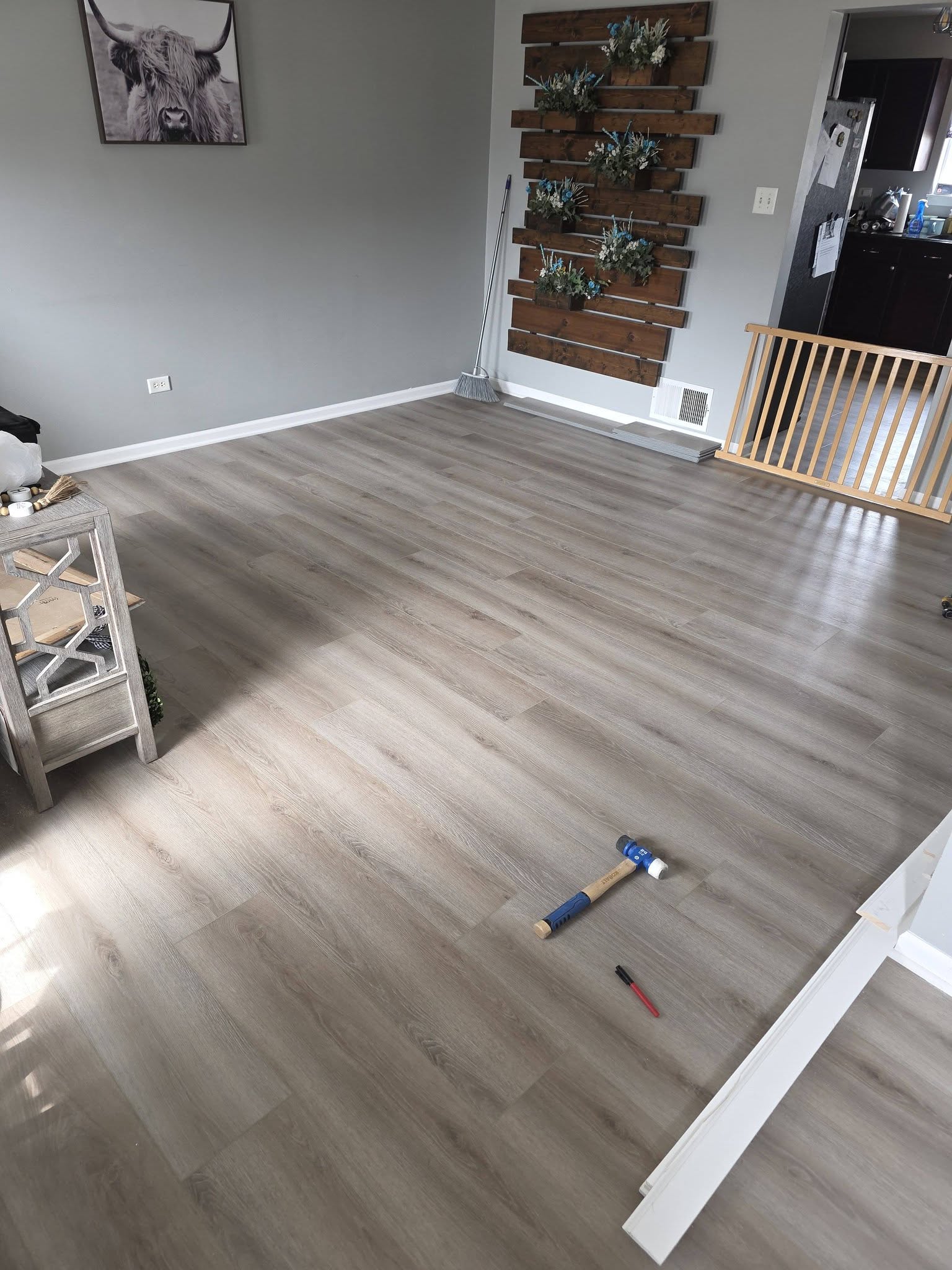 A hardwood flooring project
