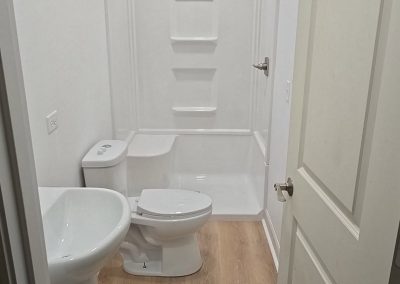 A brand new finished bathroom remodel
