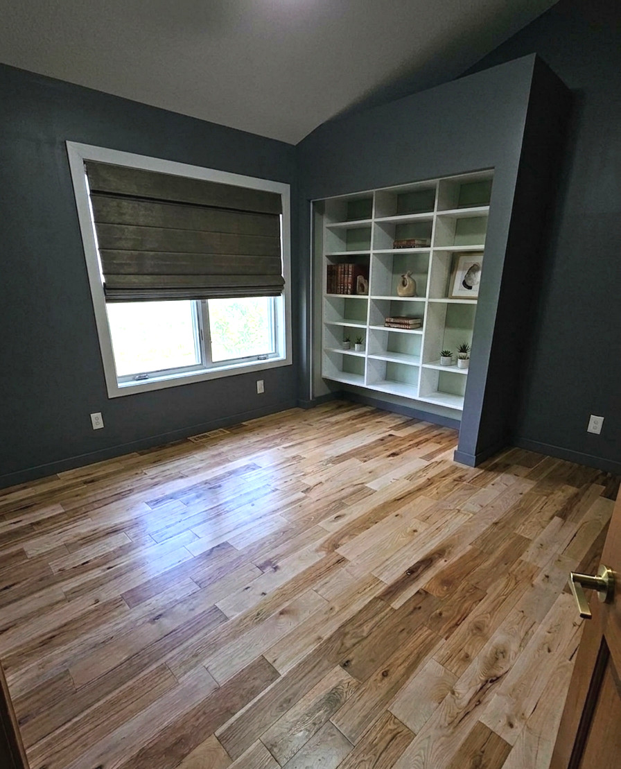 Newly installed hardwood floor