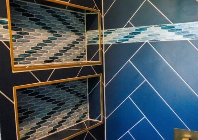 Elegant tile design in a shower